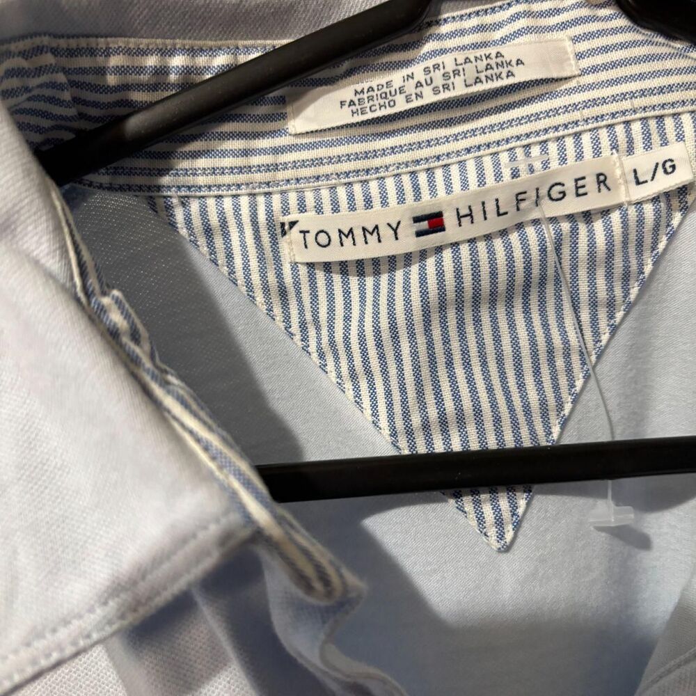 Tommy Hilfiger women's size L/G pale powder blue sleeveless polo dress - Picture 3 of 6